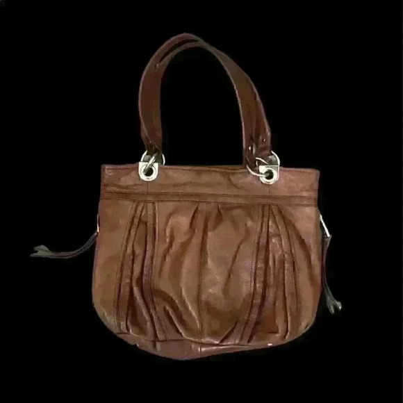B MOKOWSKY BROWN PURSE HANDBAG GENUINE LEATHER - Picture 3 of 11